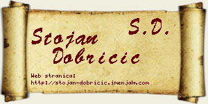 Stojan Dobričić vizit kartica